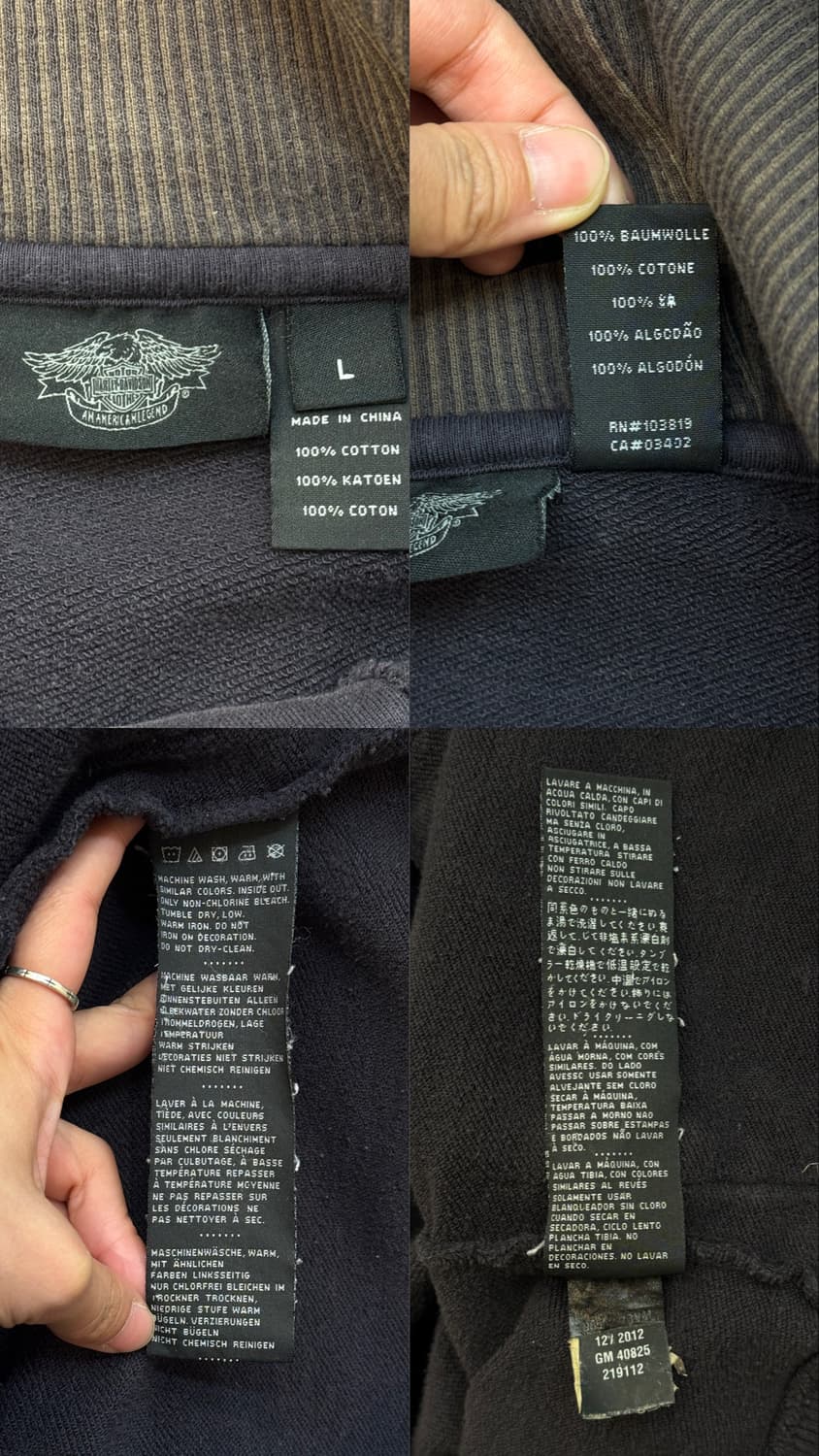 할리데이비슨 골지패널 후드집업 상품이미지10