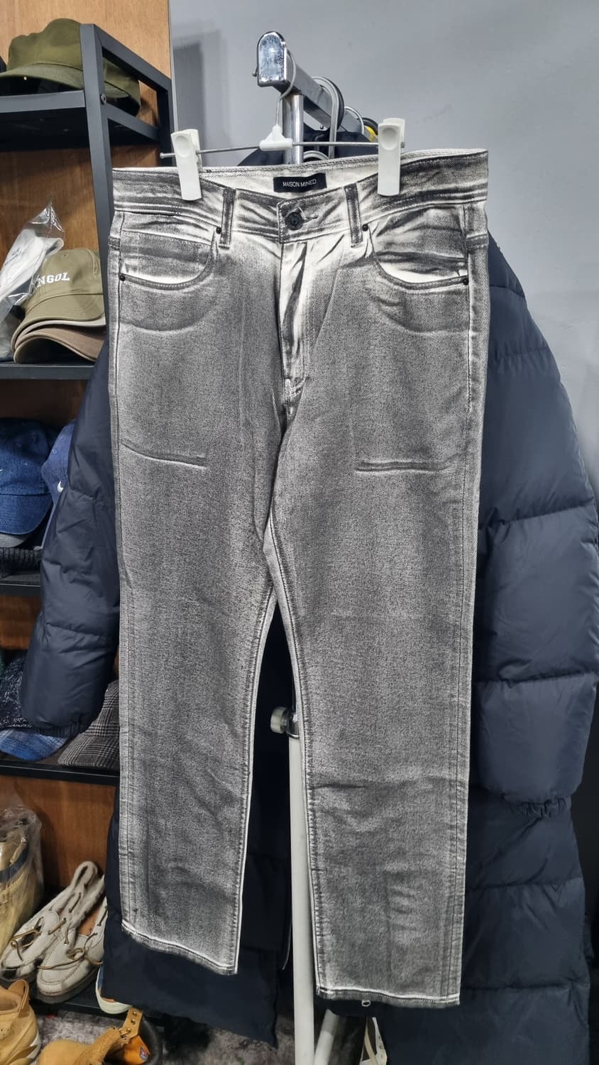 (메죵미네드) 화이트 그레이 데님팬츠 30~31(허리단면40) 상품이미지1