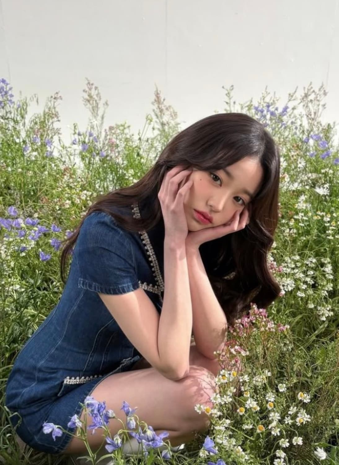 Self-portrait 셀프포트레이트 데님 미니원피스 (장원영 착용) 상품이미지2