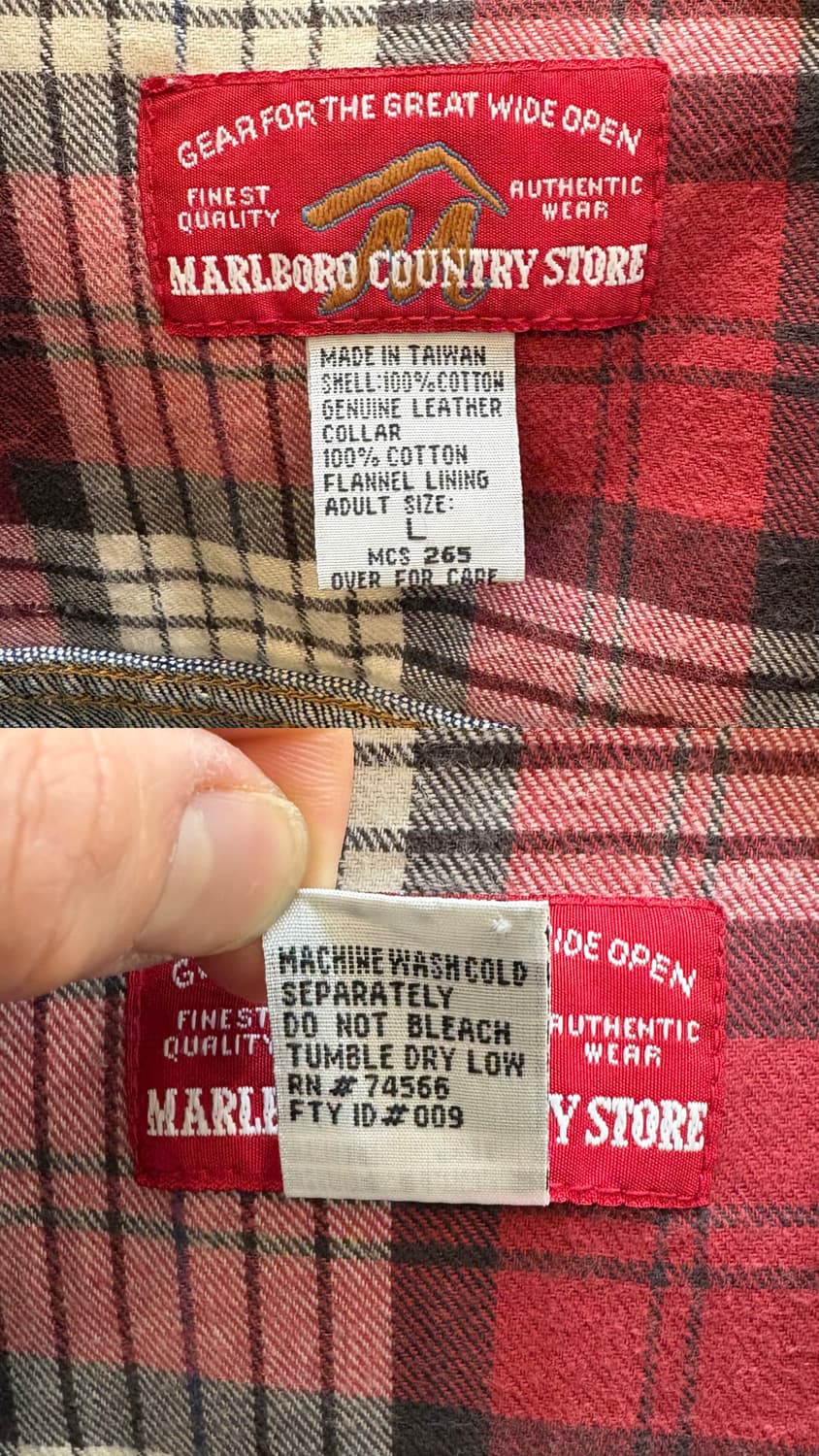 말보로 카운트리 스토어 레더카라 데님자켓 상품이미지10