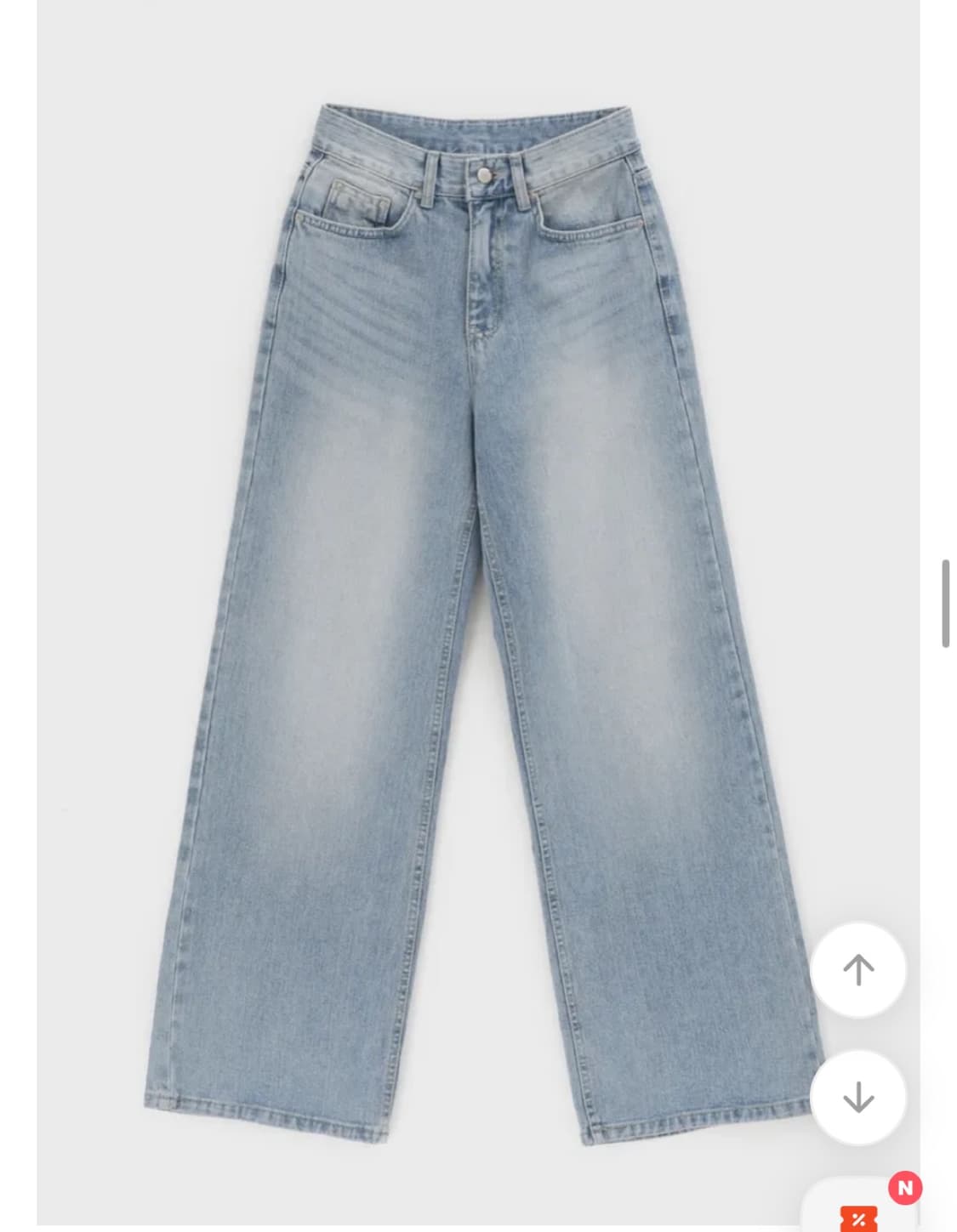 블랙업 드쥬아 워싱 와이드 데님팬츠 상품이미지4