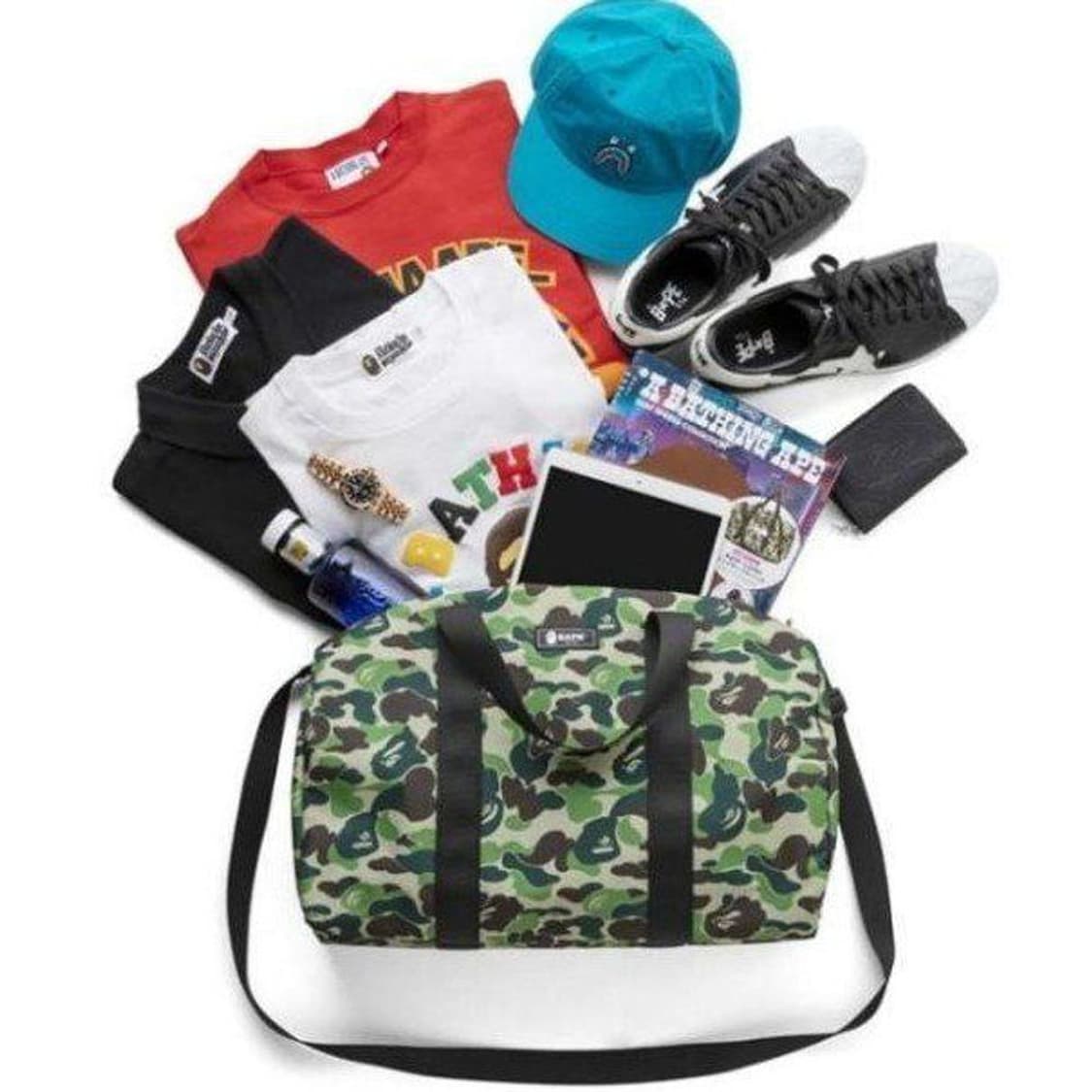 잡지부록 베이프 카모 더플백 크로스백 가방 상품이미지2