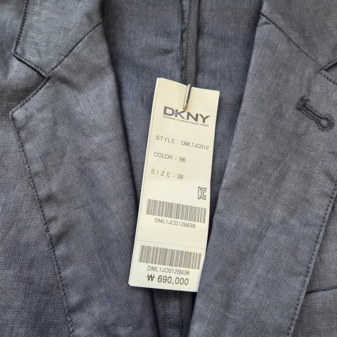 100) 새제품 DKNY 린넨 캐주얼 자켓 마이 상품이미지3