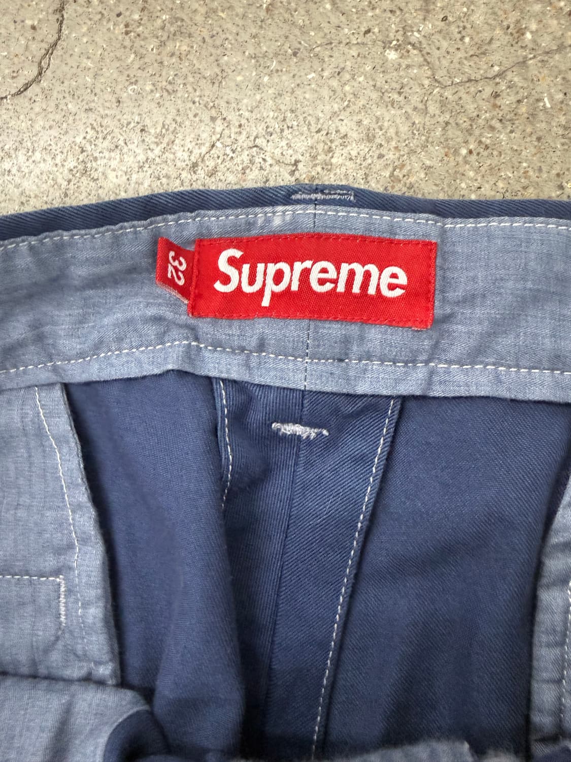 Supreme Chino Pants Washed Navy - 23FW 상품이미지3
