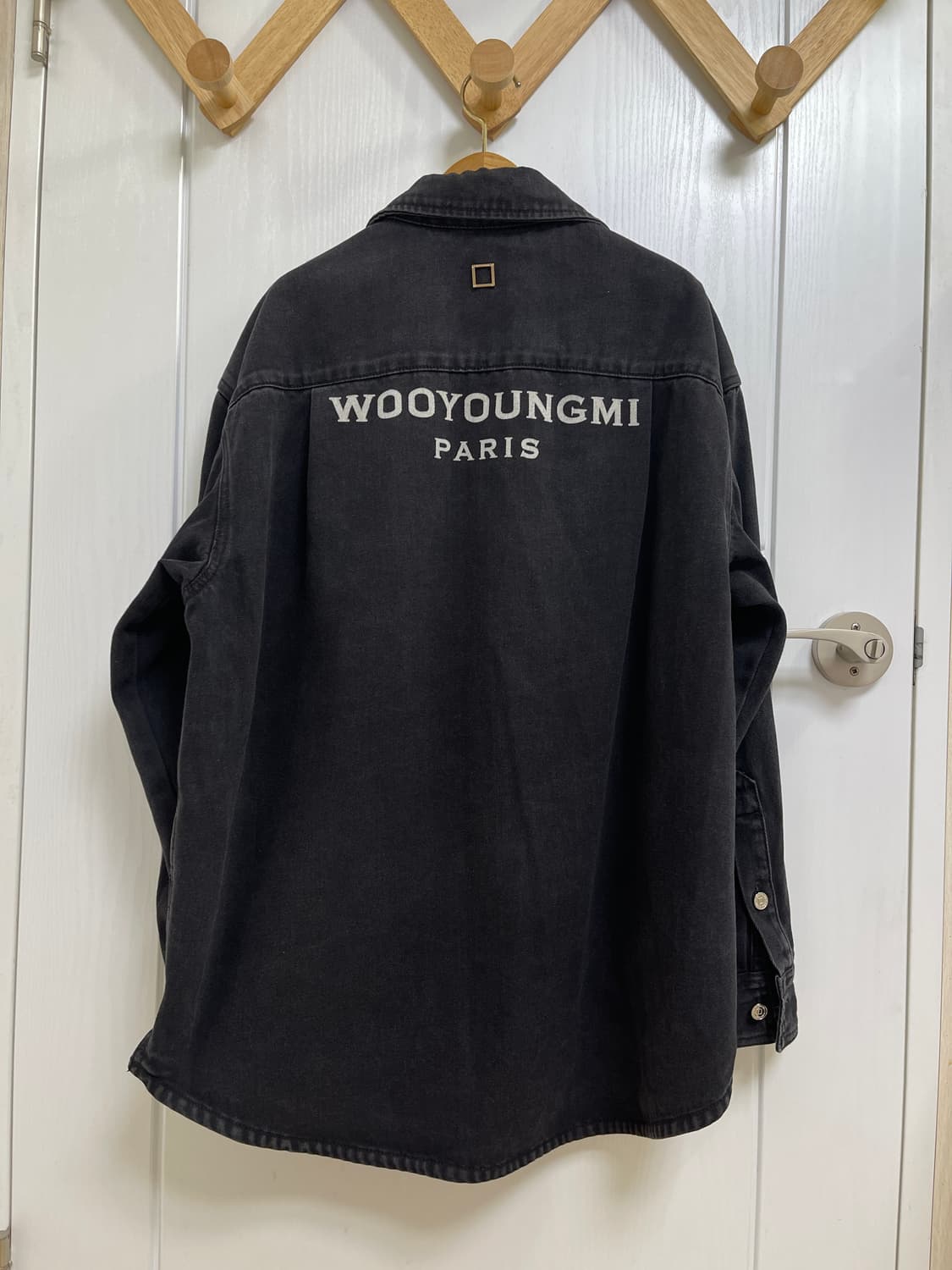 우영미 백로고 데님 자켓 46 사이즈 상품이미지2