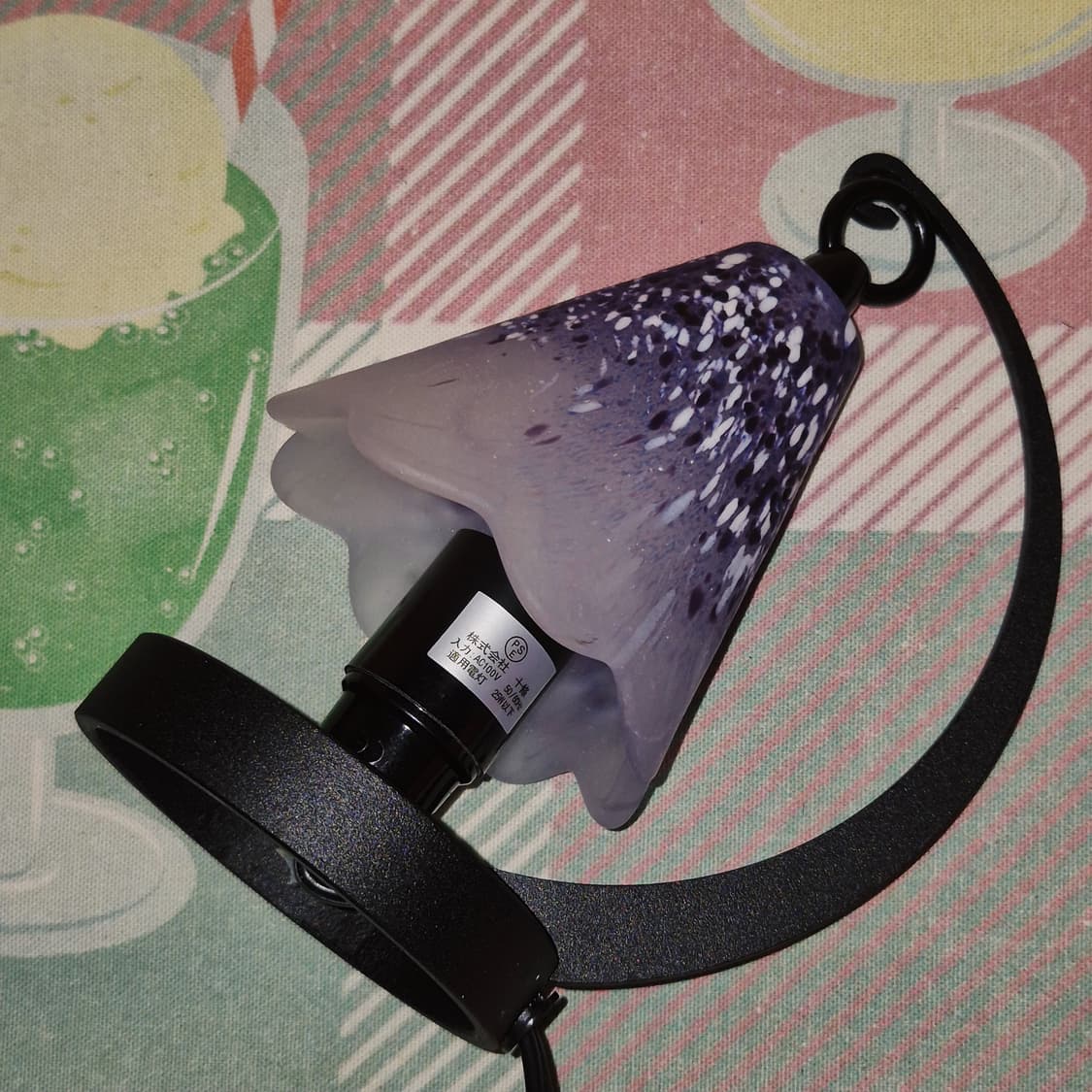 90s 오타루 불투명 마블 글라스 호롱 램프 상품이미지9