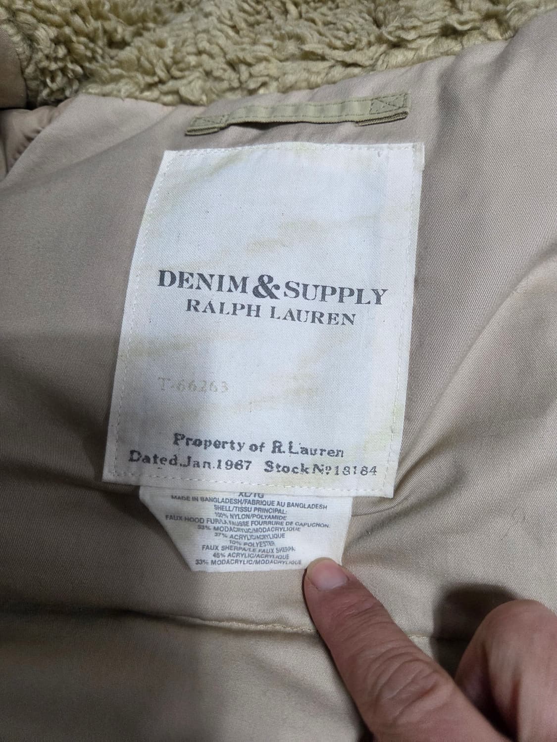 폴로 데님앤서플라이 야상패딩 n3b xl 상품이미지4