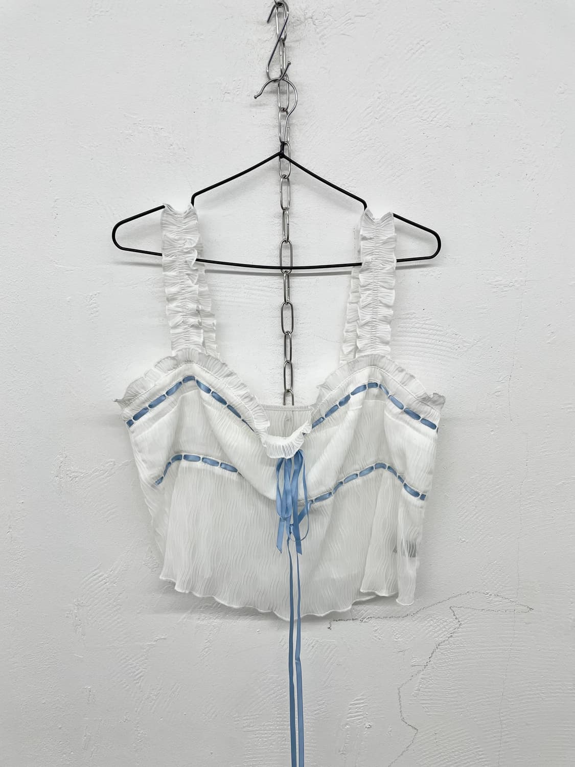 화이트 프릴 리본 뷔스티에 상품이미지4