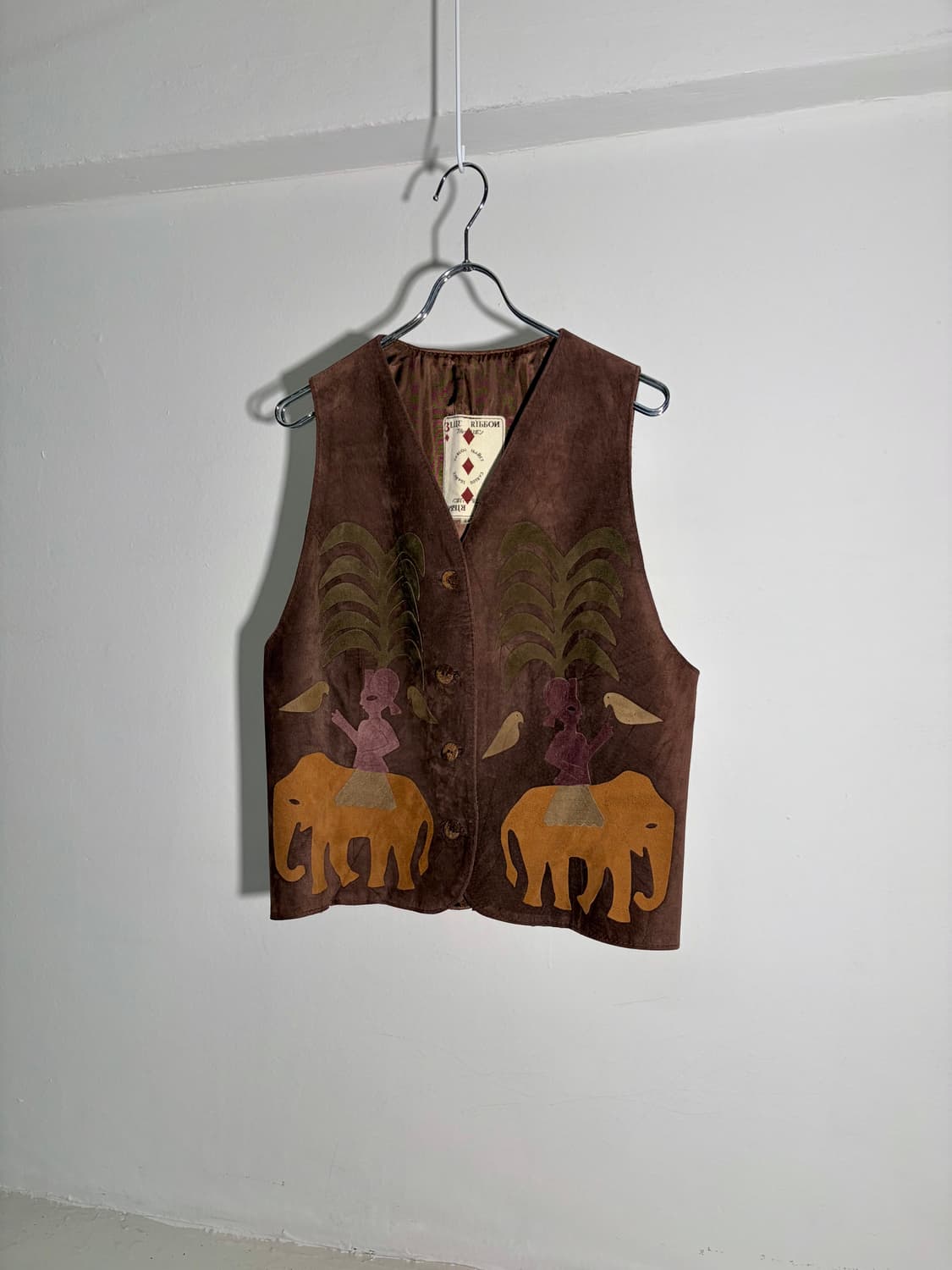 빈티지 에스닉 레더 베스트 상품이미지1