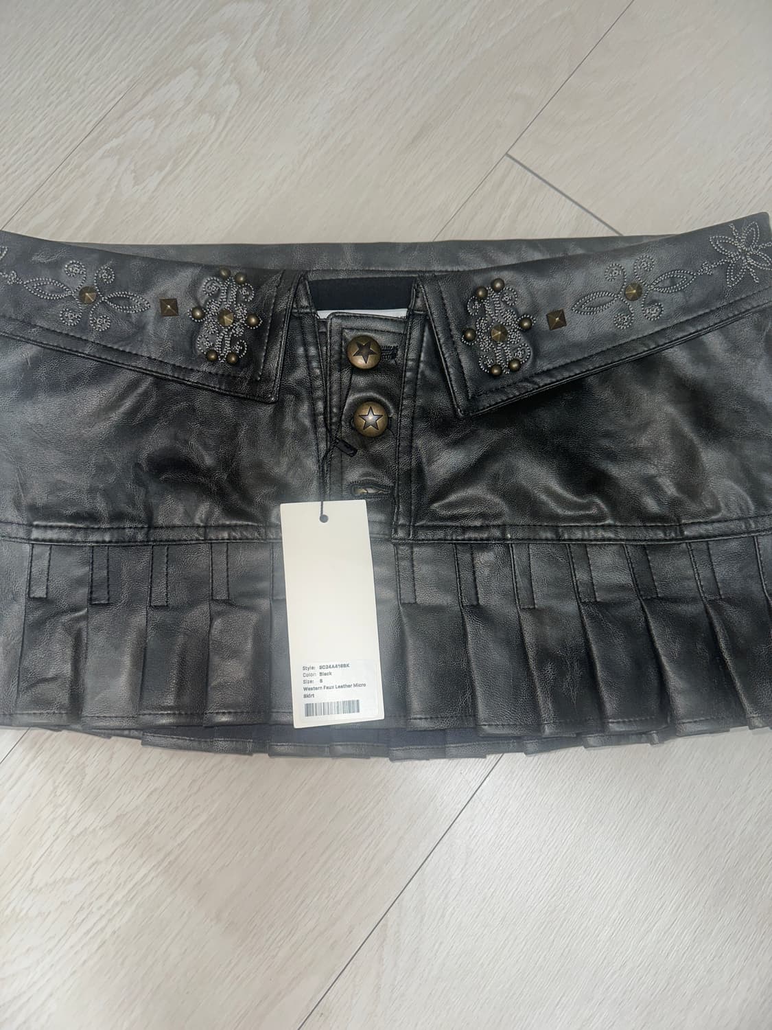 스컬프터 레더 스커트  상품이미지2