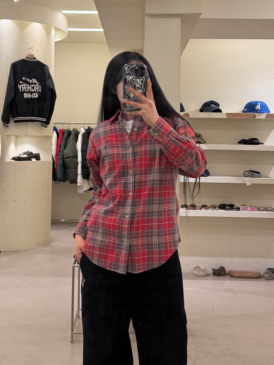 폴로 랄프로렌 포니 로고 체크 셔츠 U1022 상품이미지1