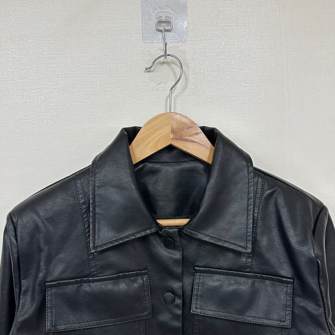 크롭 레더자켓M 상품이미지2