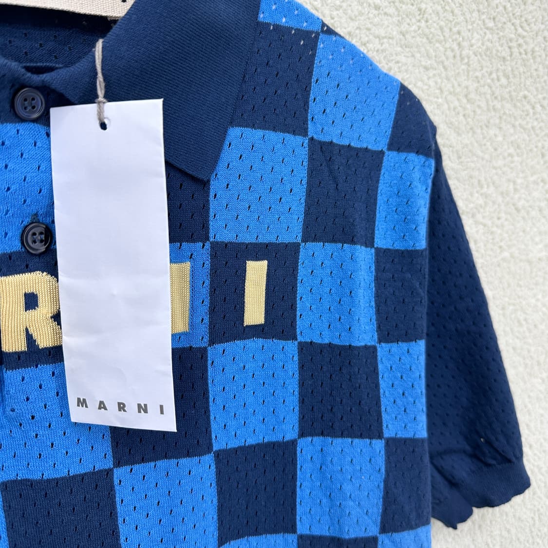 마르니 체커보드 폴로 니트 상품이미지3