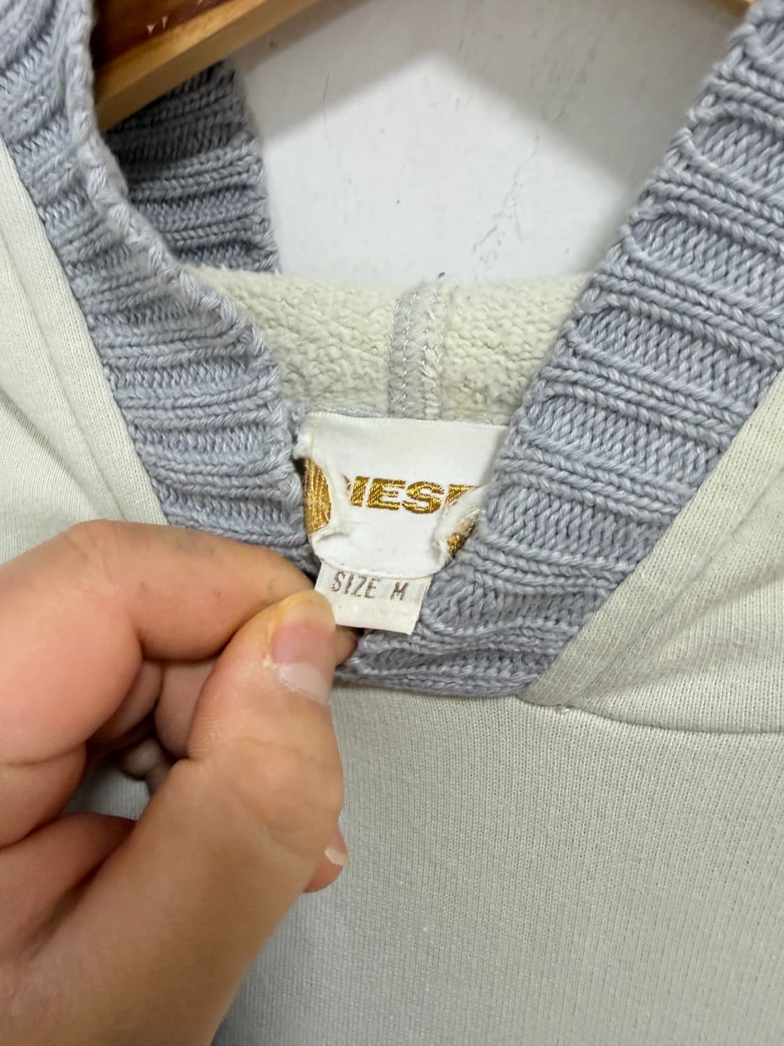 디젤 로고패치 후드티 상품이미지7