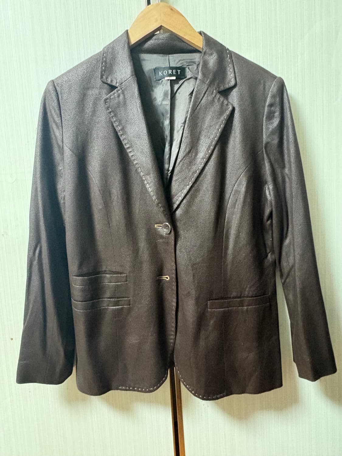 Koret 가죽 브라운 자켓 상품이미지1