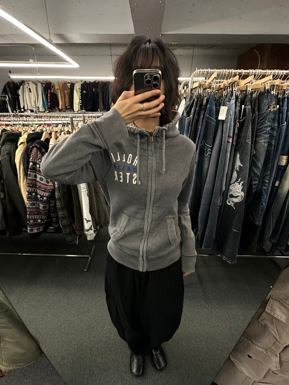 S)홀리스터 빈티지 셰르파 후드집업 상품이미지1