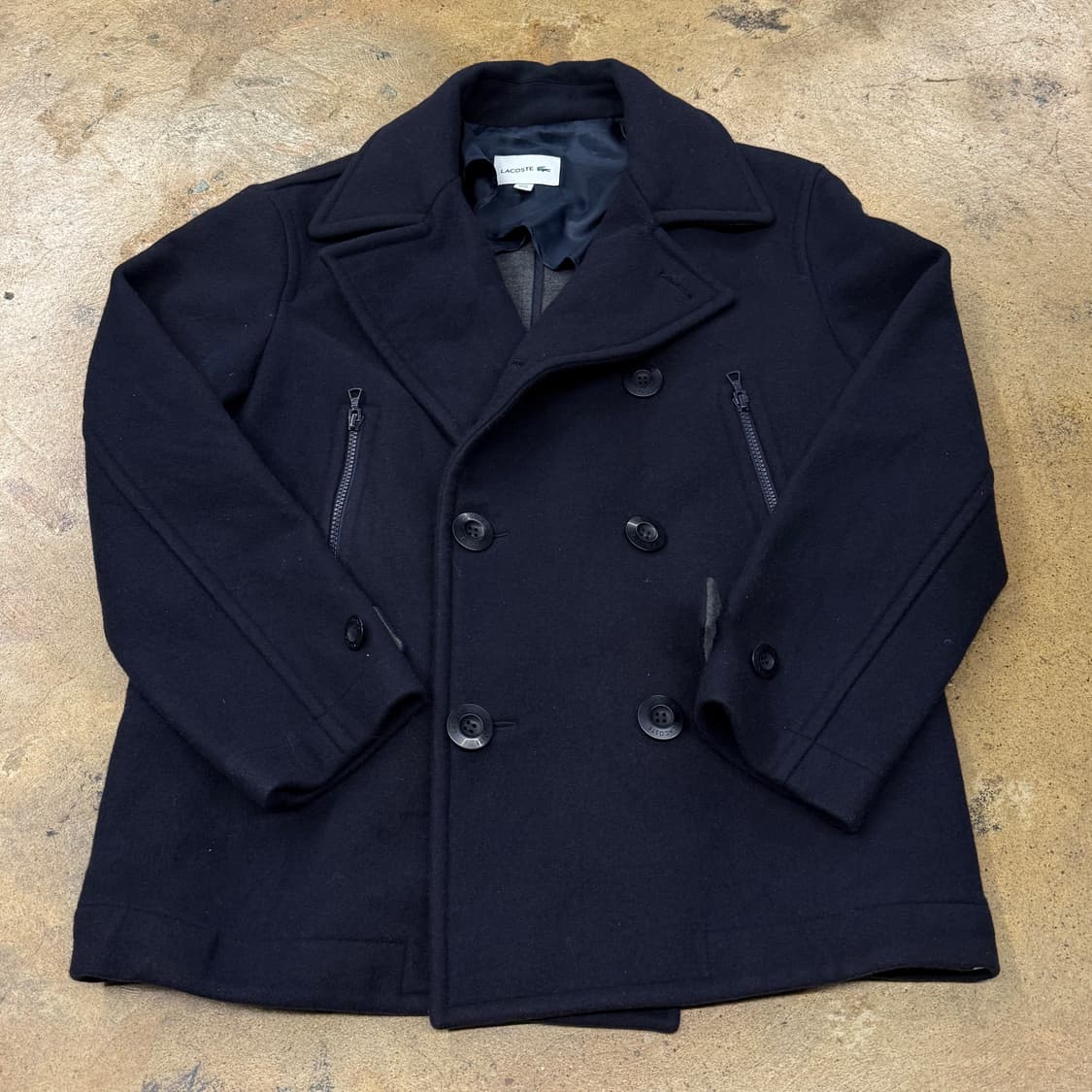 [정품/M] 라코스테 네이비 피코트 스타일 코트 b10 상품이미지2