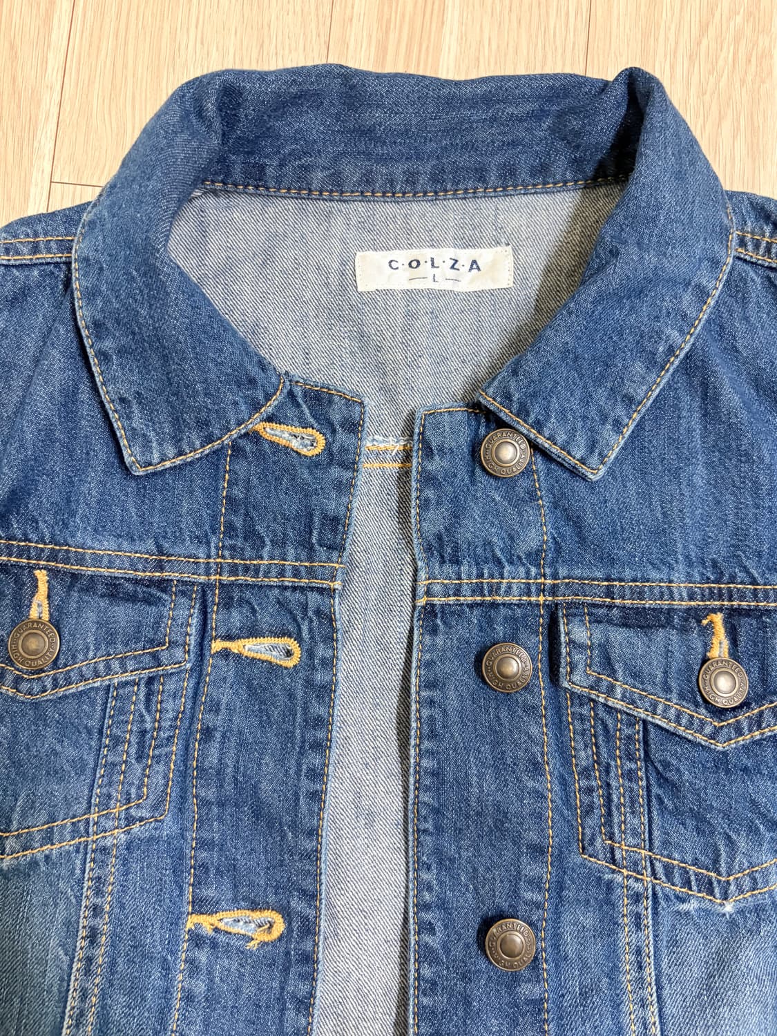 COLZA 클래식 워싱 진청 데님 자켓 상품이미지5