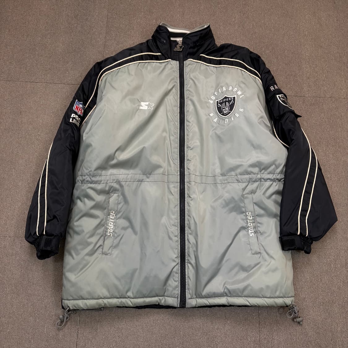 90s starter 스타터 NFL 레이더스 패딩 점퍼  상품이미지1