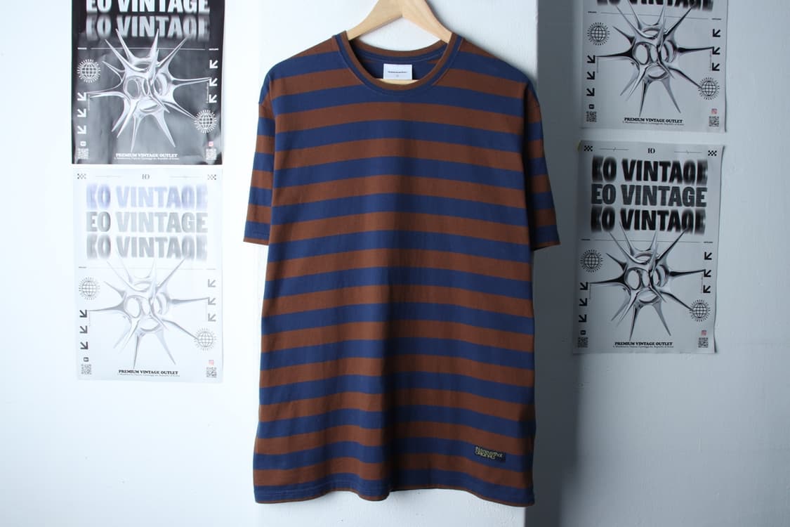 (L-XL) 디스이즈네버댓 반팔 티셔츠 스트라이프 브라운-H30901 상품이미지2