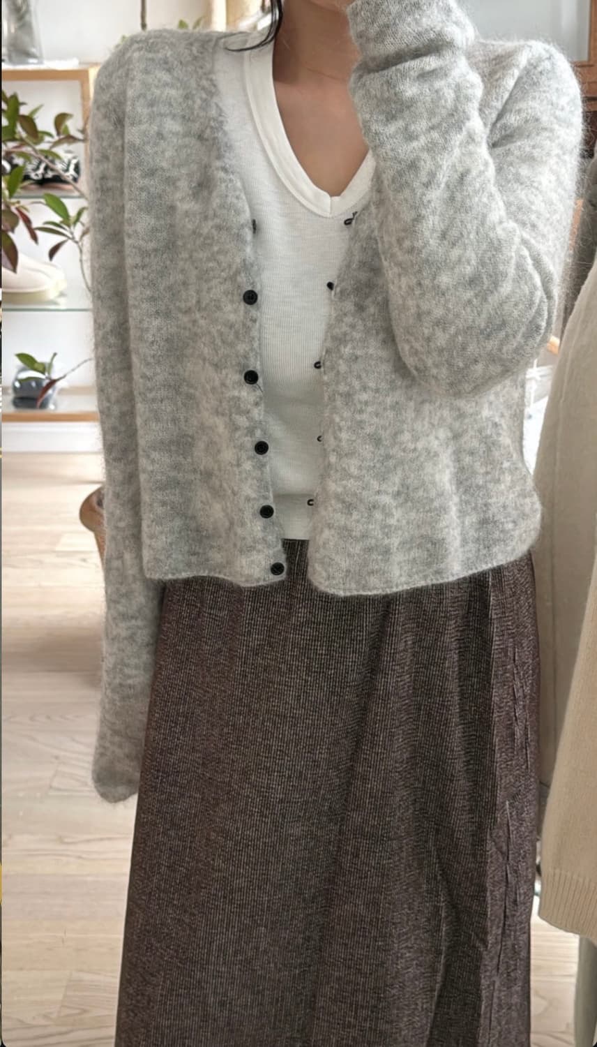 [인더바즈] 울 버튼 가디건 (아이보리) 상품이미지3