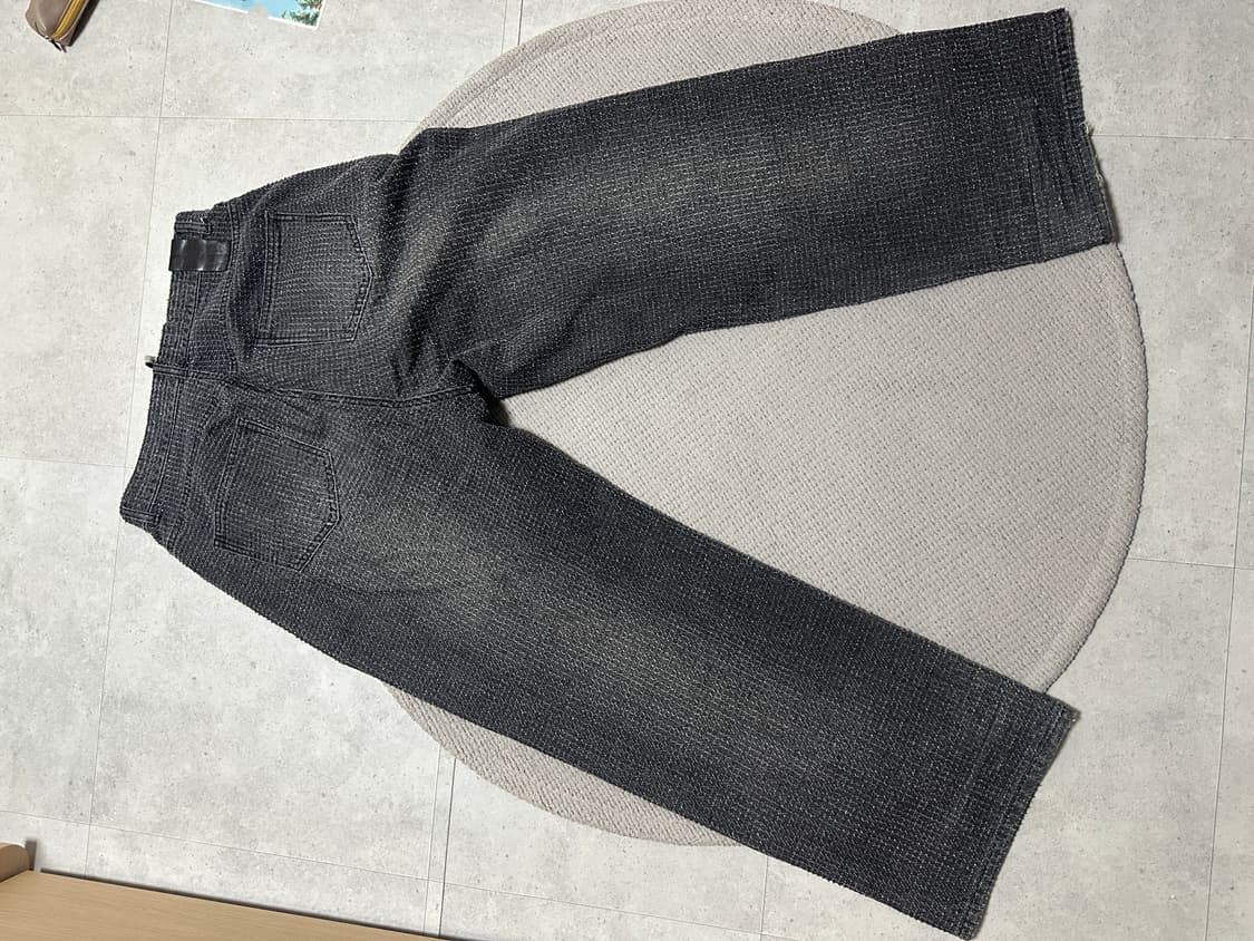 노이어 데미지 스트라이프 와이드 데님 팬츠 50사이즈 상품이미지2