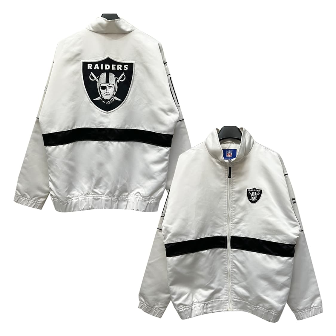 90s 리복 x NFL 오클랜드 레이더스 집업 자켓 해외 L 상품이미지1