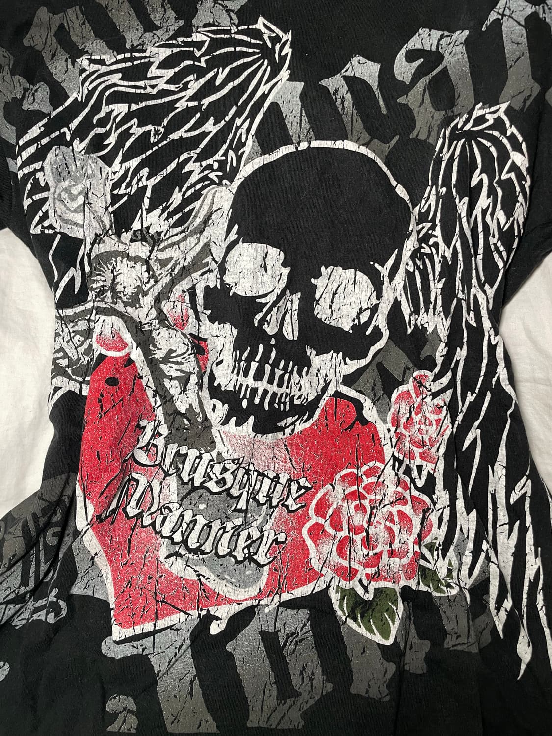 punk y2k vintage skull printing t-shirt 상품이미지3