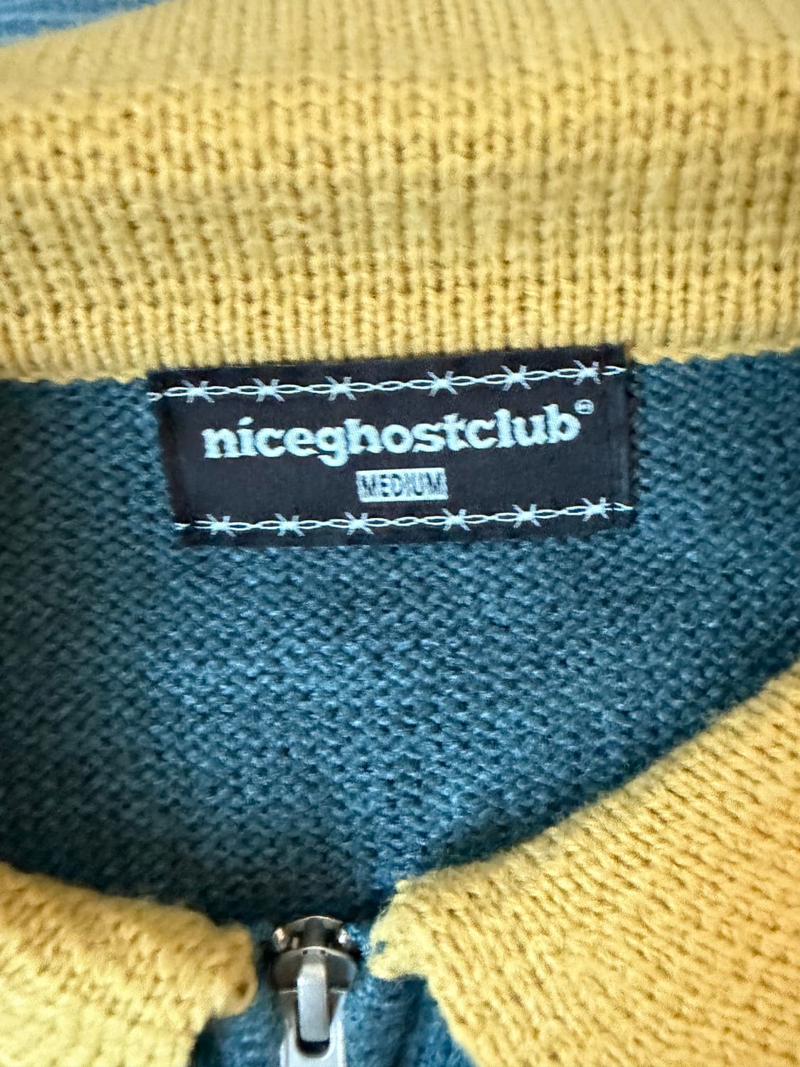 나이스고스트클럽(NICEGHOSTCLUB)의 댄싱 스켈레톤 집업 폴로 니 상품이미지3