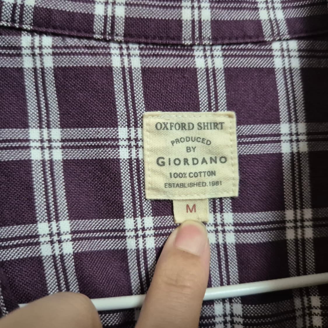 지오다노 체크 옥스포드 셔츠 상품이미지5
