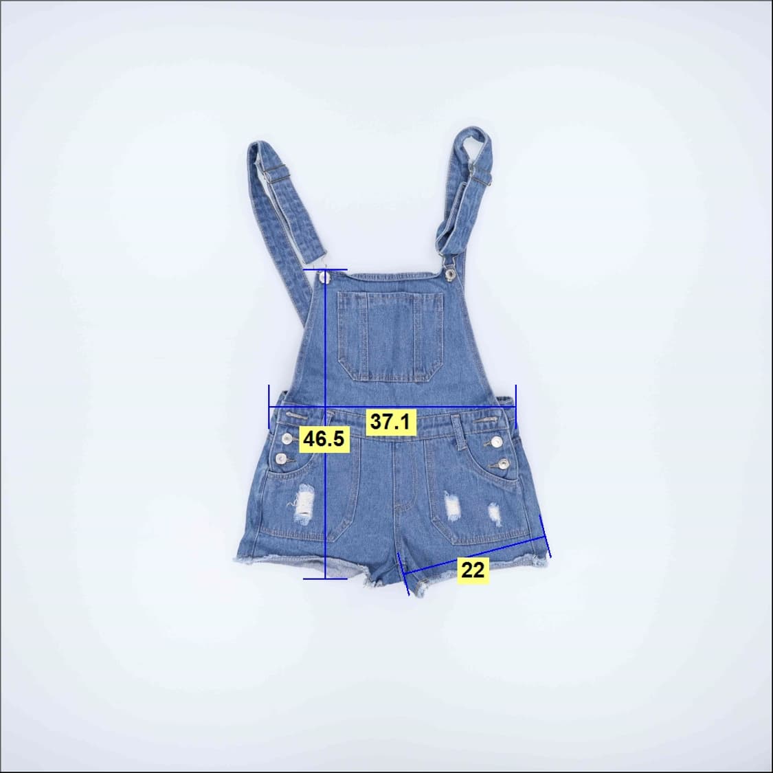 S 빈티지 여성 멜빵반바지 데님 0423H1 상품이미지4