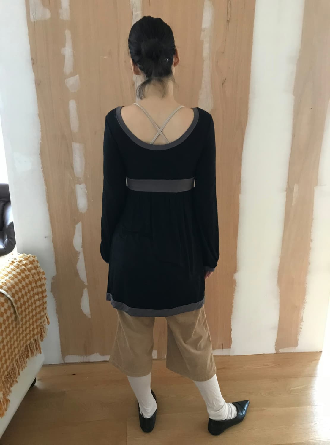 vintage hole black top 상품이미지5