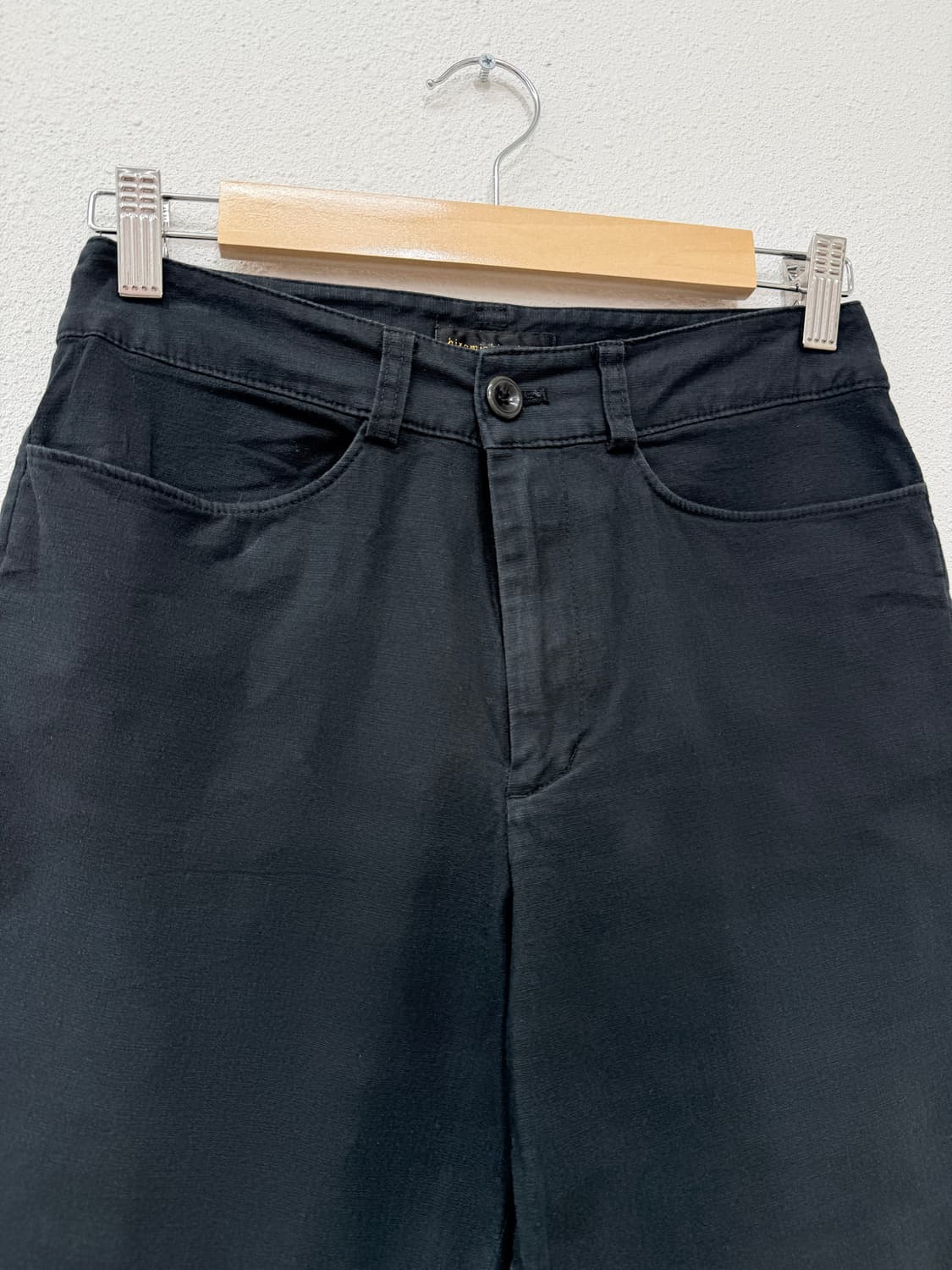 빈티지 hiromichi nakano 블랙 단추 디테일 카프리 팬츠 상품이미지2
