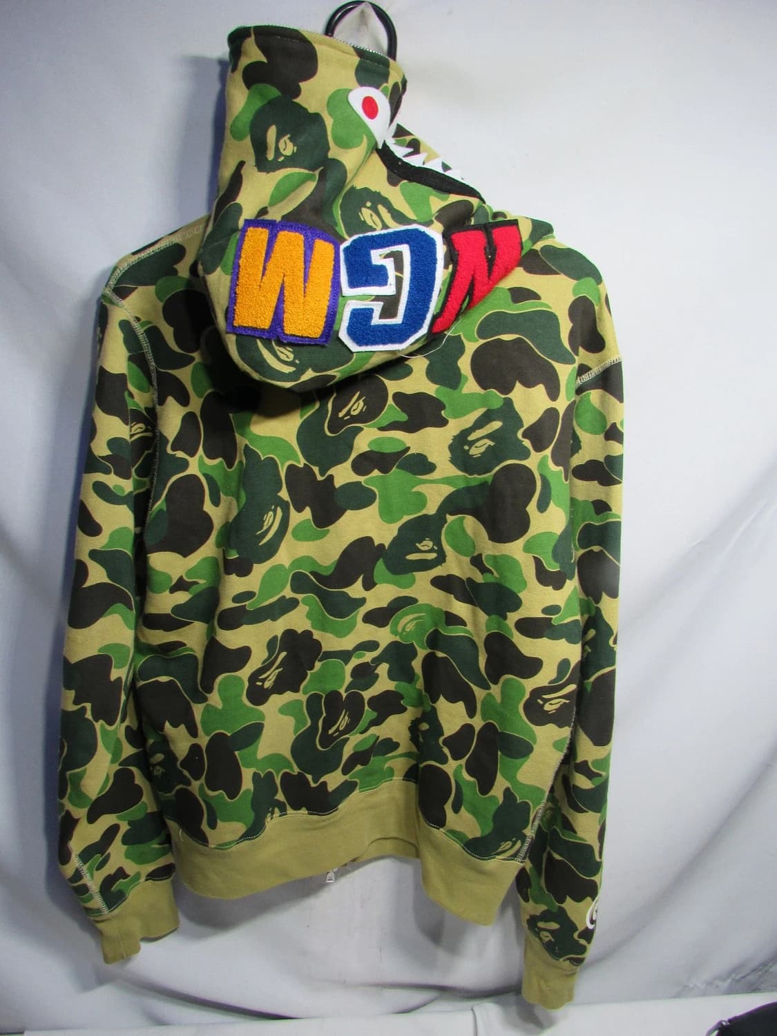 베이프 1st 카모 샤크 후드집업 녹계 상품이미지2