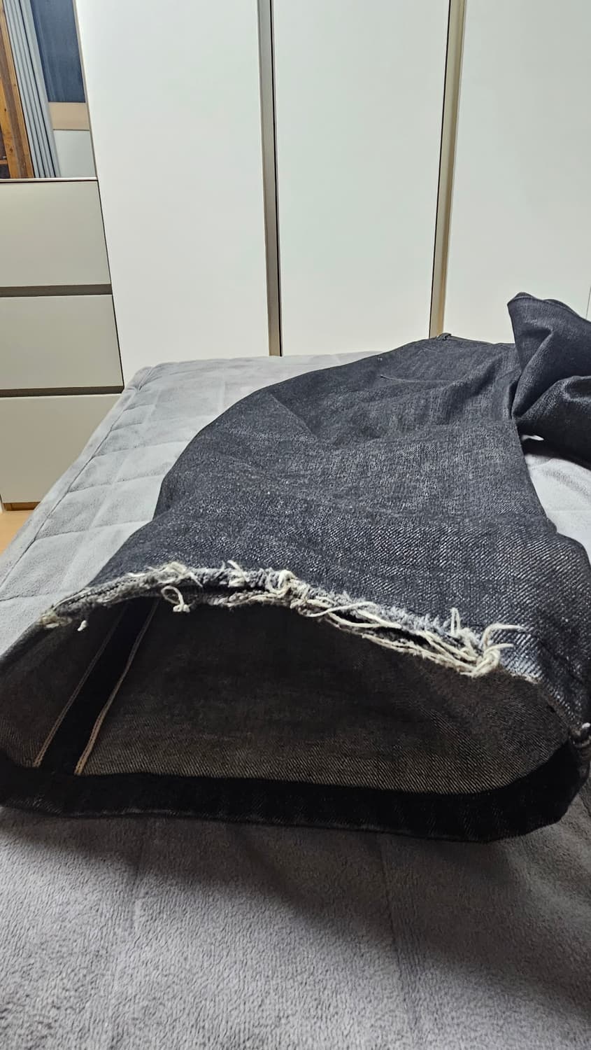 [L] RAW DENIM JAPANESE LOOSE FIT BLACK 상품이미지3