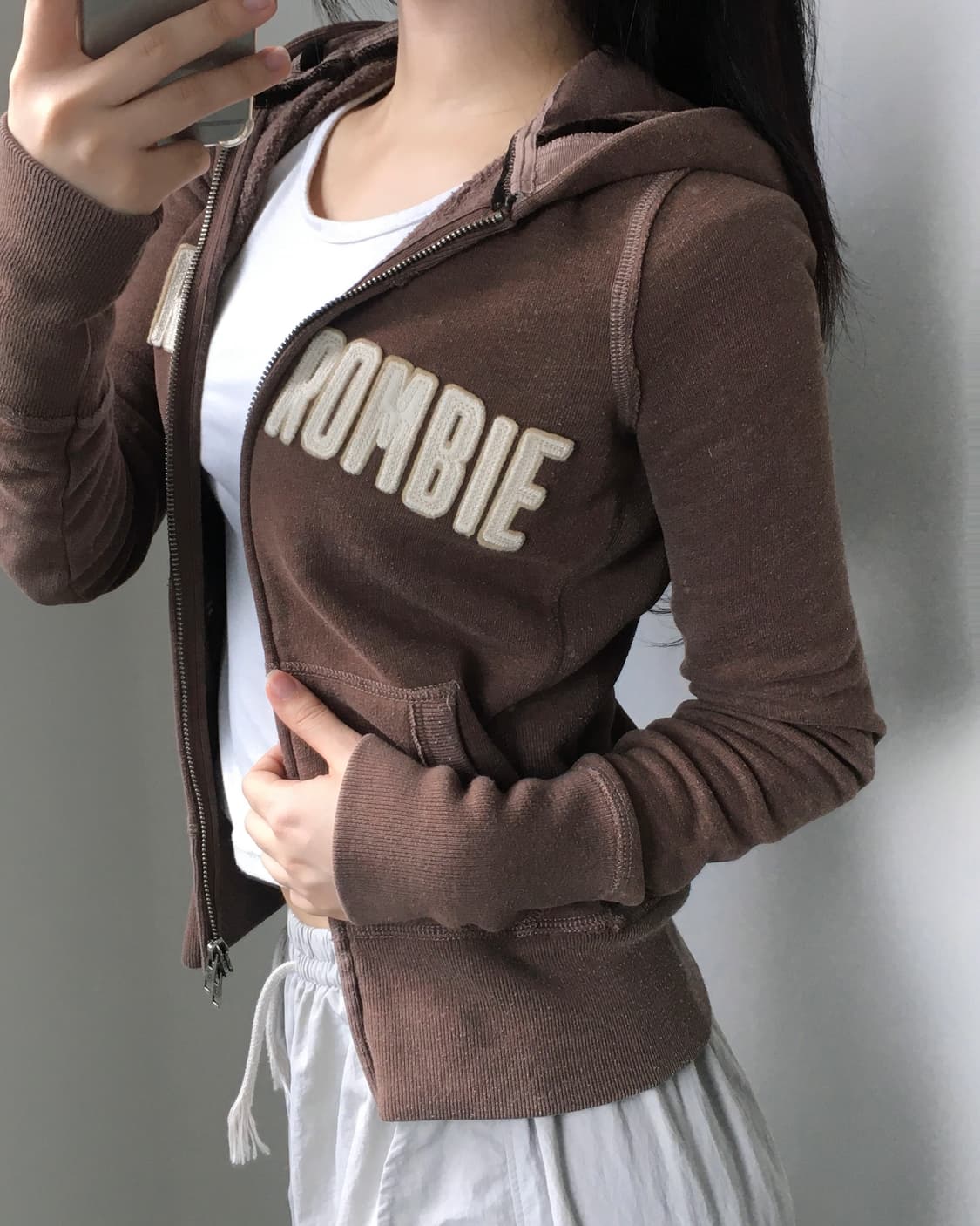 Abercrombie 아베크롬비 브라운 후드집업 상품이미지3