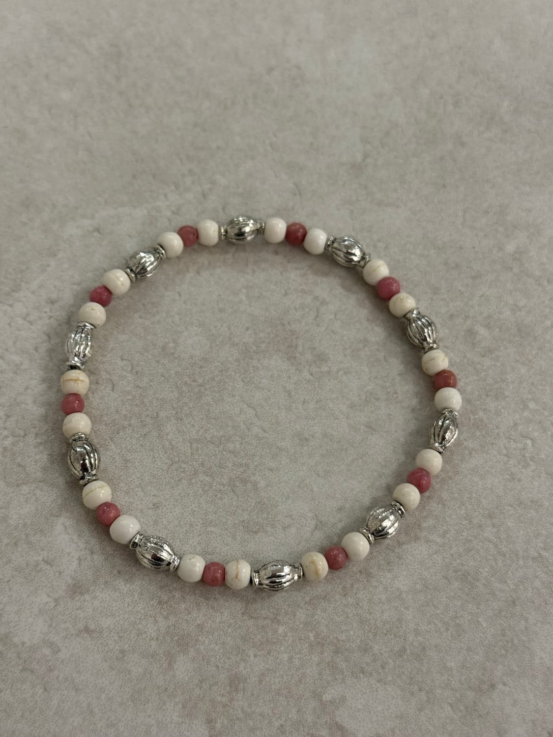 핑크 오닉스 레진 비즈 팔찌 상품이미지1