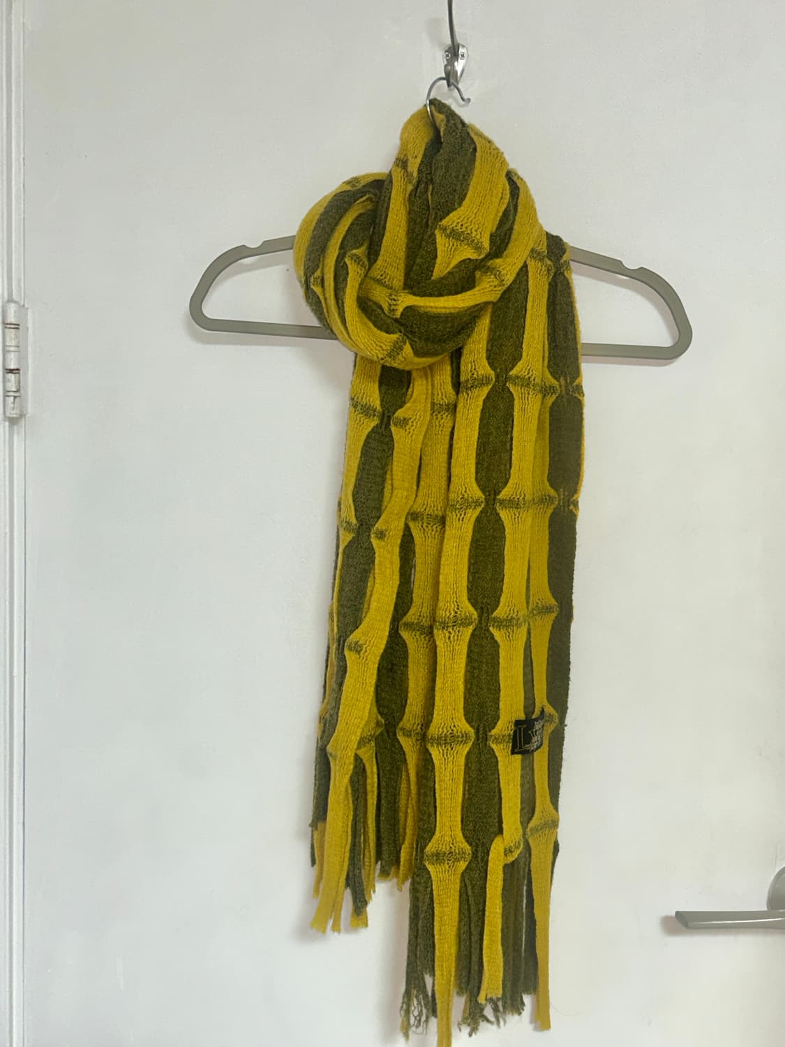 라임/올리브 빈티지 니트 머플러 상품이미지1