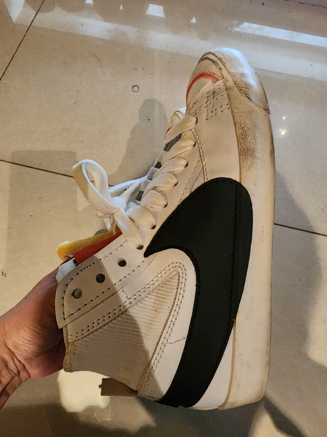 NIKE 나이키 블레이저 미드77 흰검 스니커즈 275mm 농구화 운동화 상품이미지5