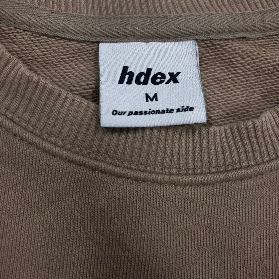 HDEX 베이지 컬러 스펠아웃 빅로고 맨투맨 상품이미지3