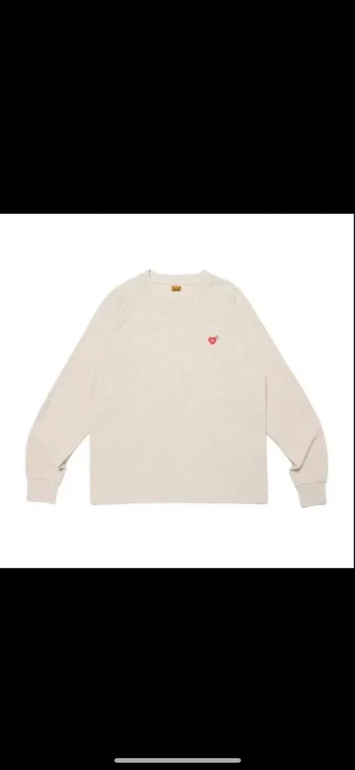 [새상품] 휴먼 메이드 래글런 롱슬리브 티셔츠 화이트 판매 상품이미지1