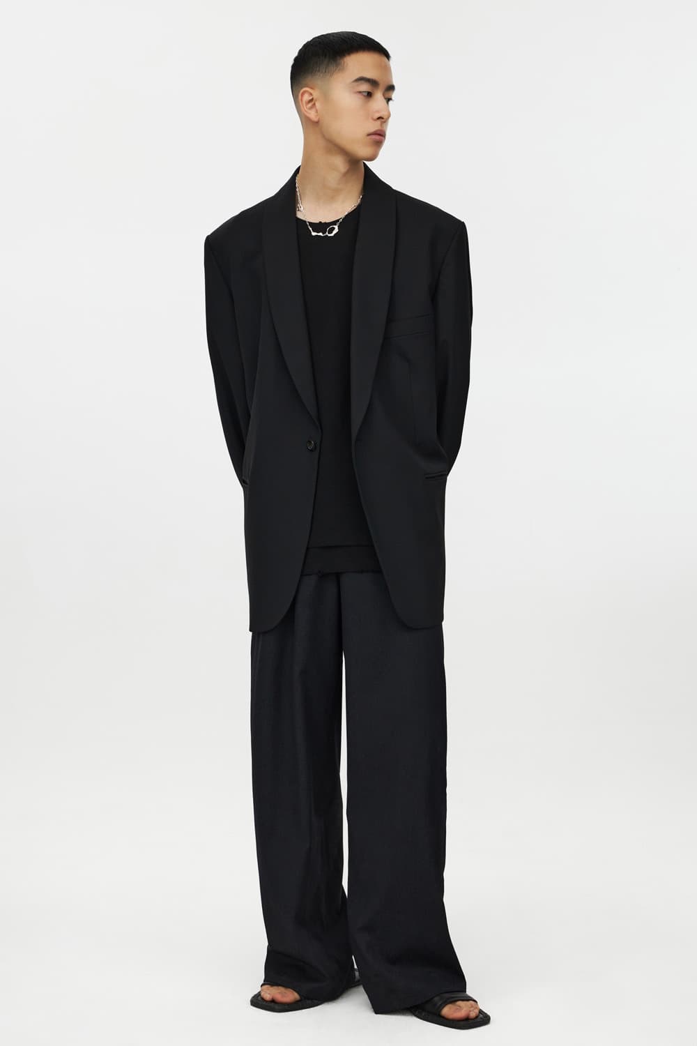 유스 오버사이즈 턱시도 자켓 L 상품이미지3