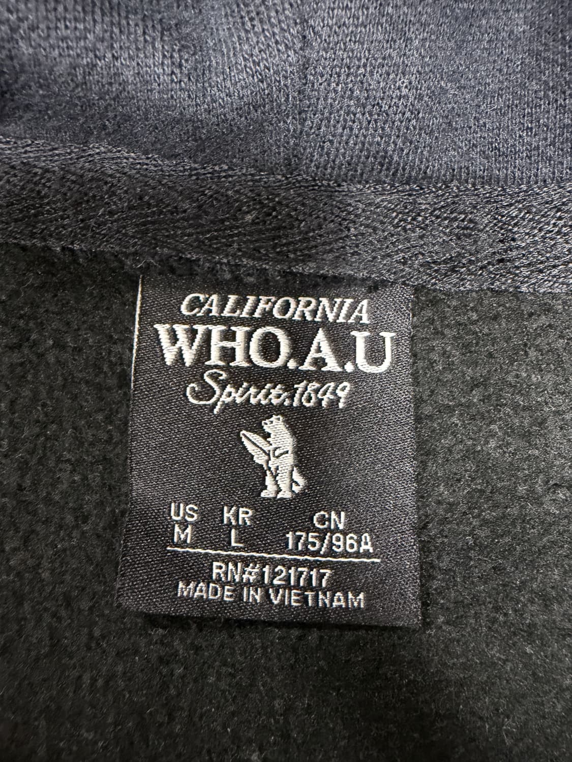 후아유 블랙 후드집업 L 상품이미지3