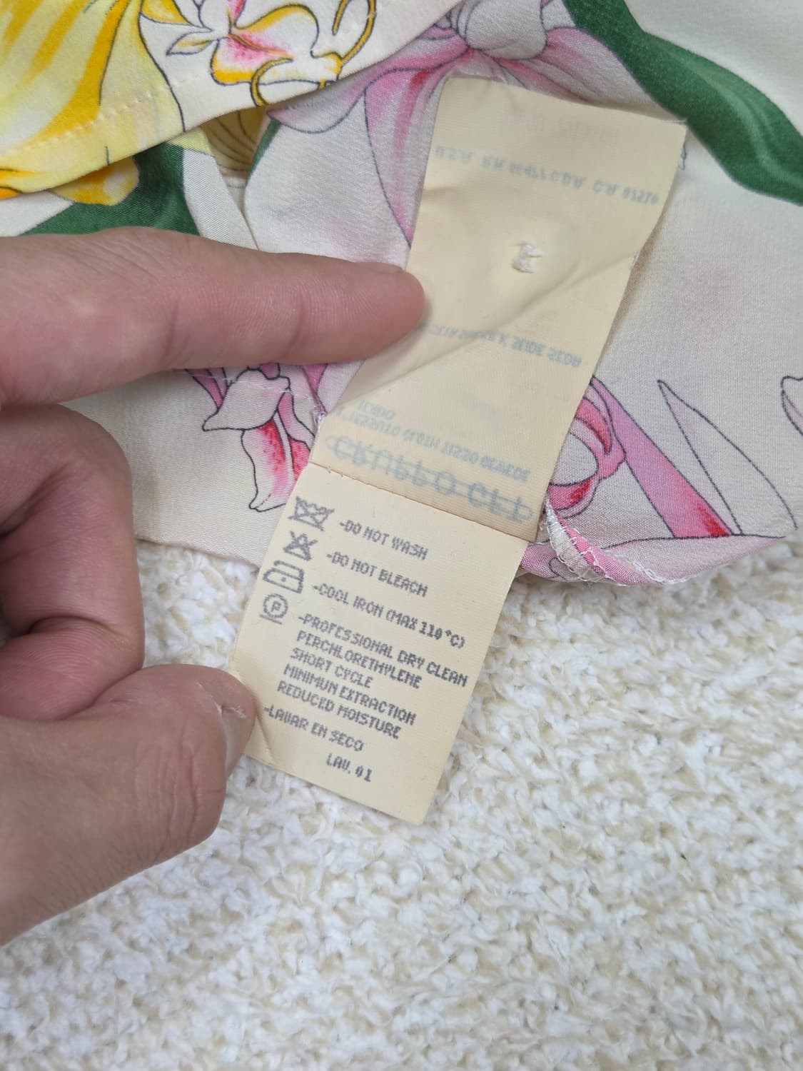 [발렌티노] 미스 브이 오키드 플로럴 실크 반팔 블라우스 | S00121 상품이미지5