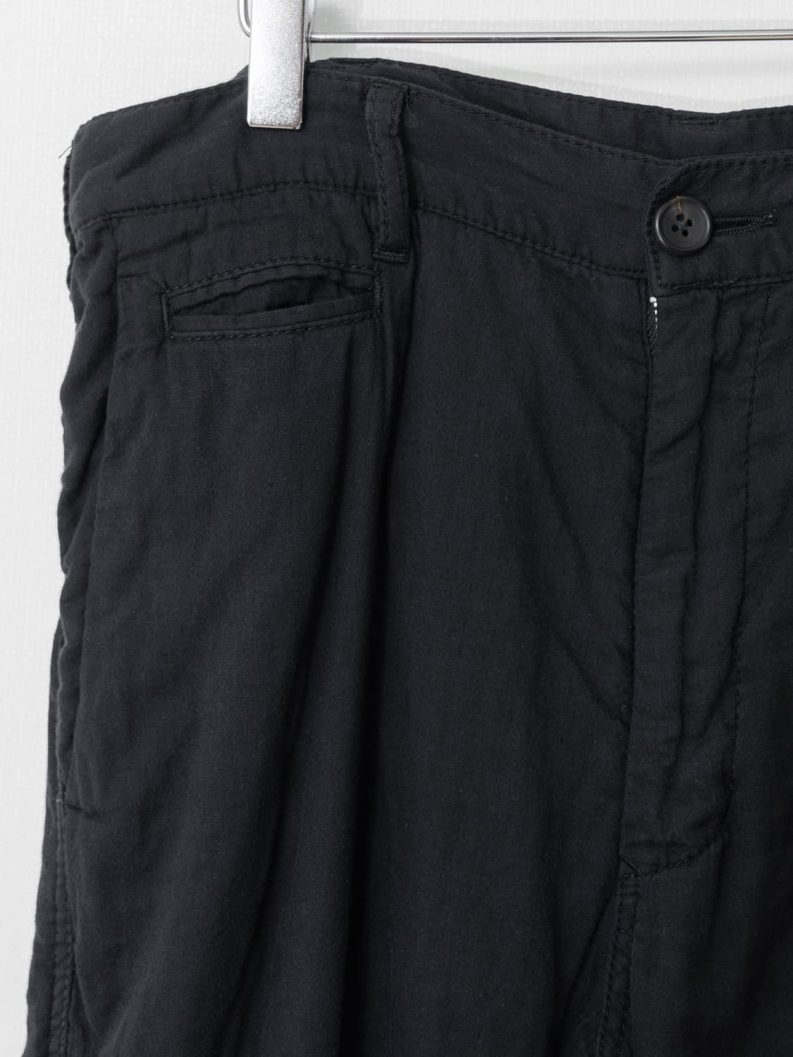 ‘00s Wrinkled Cotton Slacks Black 상품이미지6