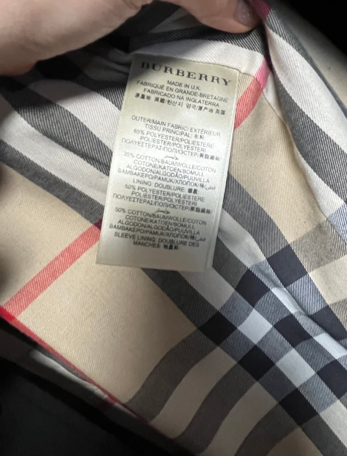 버버리 남성  코튼 싱글브레스티드 트렌치코트 100 상품이미지5