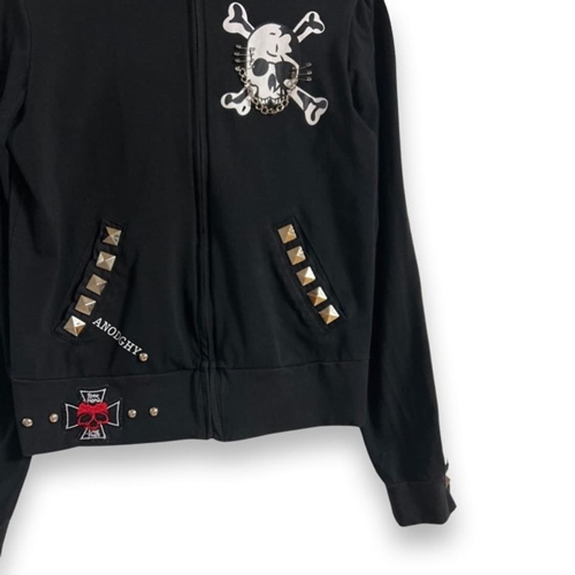 Magic punk skull chain jersey 펑크 옷핀 해골져지 상품이미지4