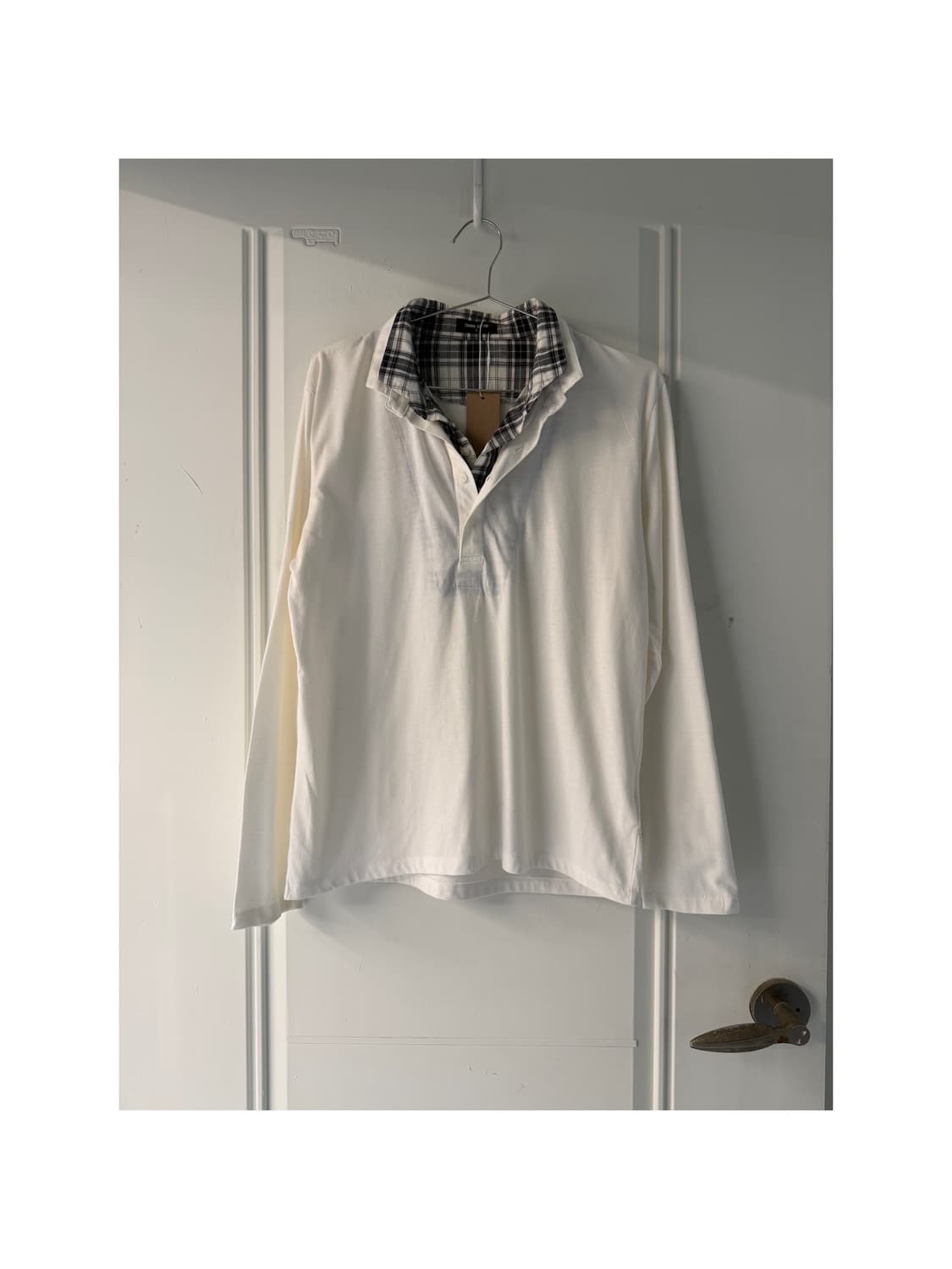 일본빈티지 체크 레이어드 롱슬리브 상품이미지1