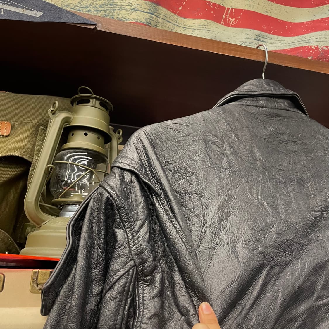 90s Echtes Leder 리얼 레더 플라이트 봄버 자켓 상품이미지4