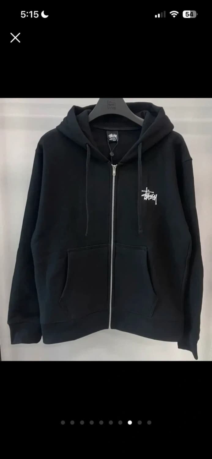 🔥[정품/새상품]🔥STUUSY 스투시 베이직 후드집업 남녀공용 애쉬 상품이미지8